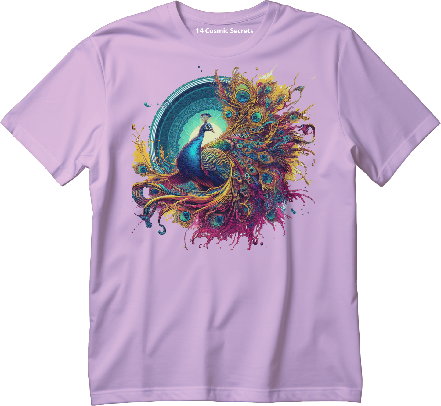 The Amazing Peacock Graphic Printed T-Shirt  Cotton T-Shirt Magnificence of India T-Shirt