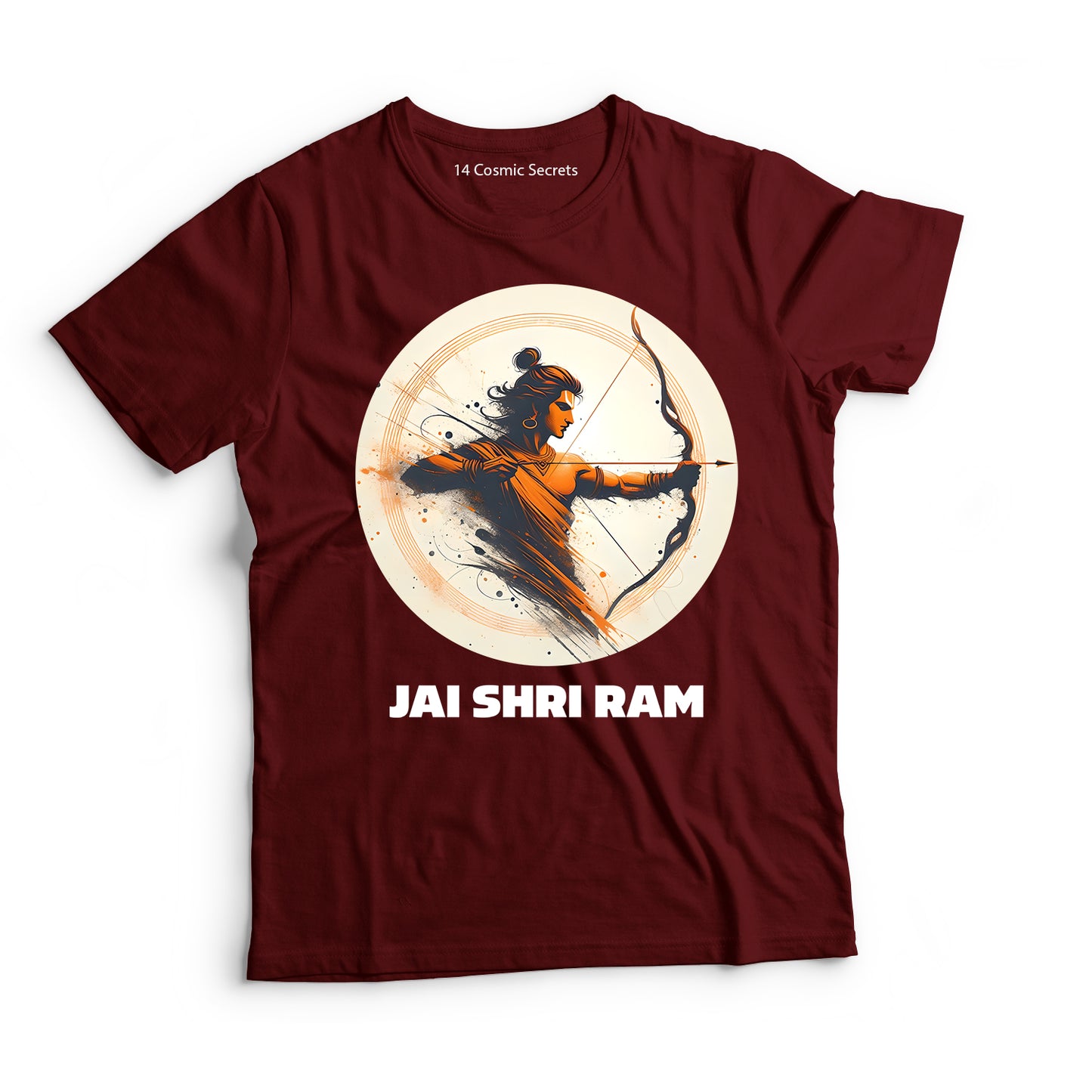 Divine Avatar: Rama Incarnate Graphic Printed T-Shirt for Men Cotton T-Shirt Original Super Heroes of India T-Shirt