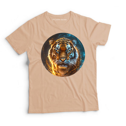 Tiger T-Shirt for Men Cotton Fierce Striped