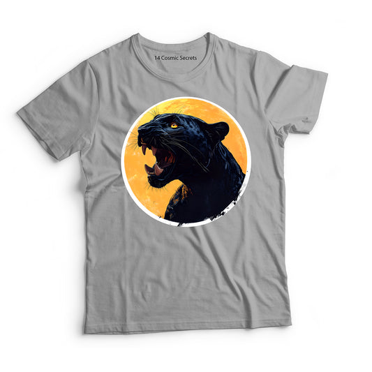 Silent Hunter Black Panther T-Shirt for Men Cotton