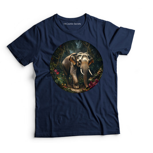 Elephant T-Shirt for Women Cotton Gentle Jungle