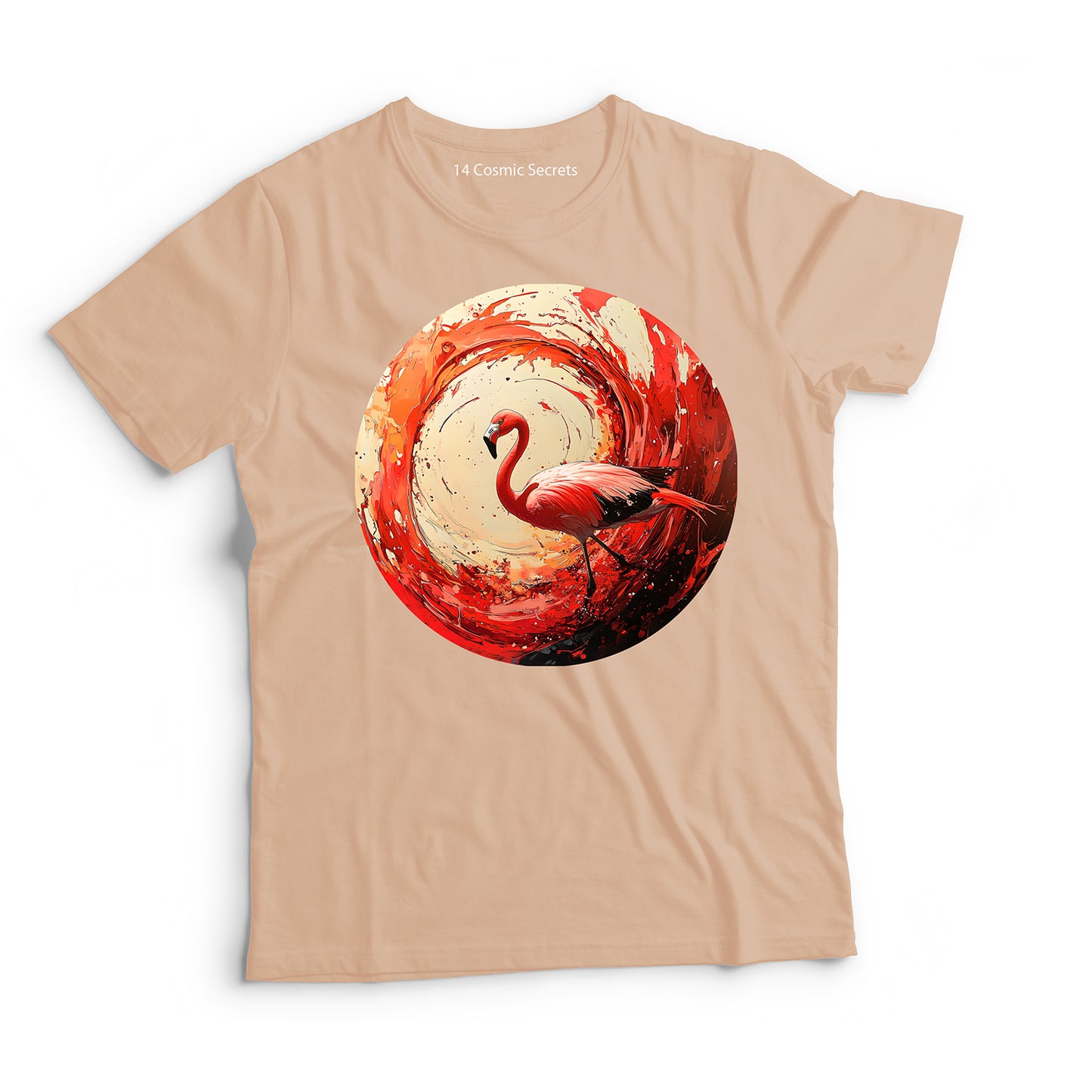 Flamingo T-Shirt for Men Cotton Bold Dancing