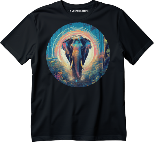 Royal Indian Elephant T-Shirt  Graphic Printed T-Shirt  Cotton T-Shirt Magnificence of India T-Shirt