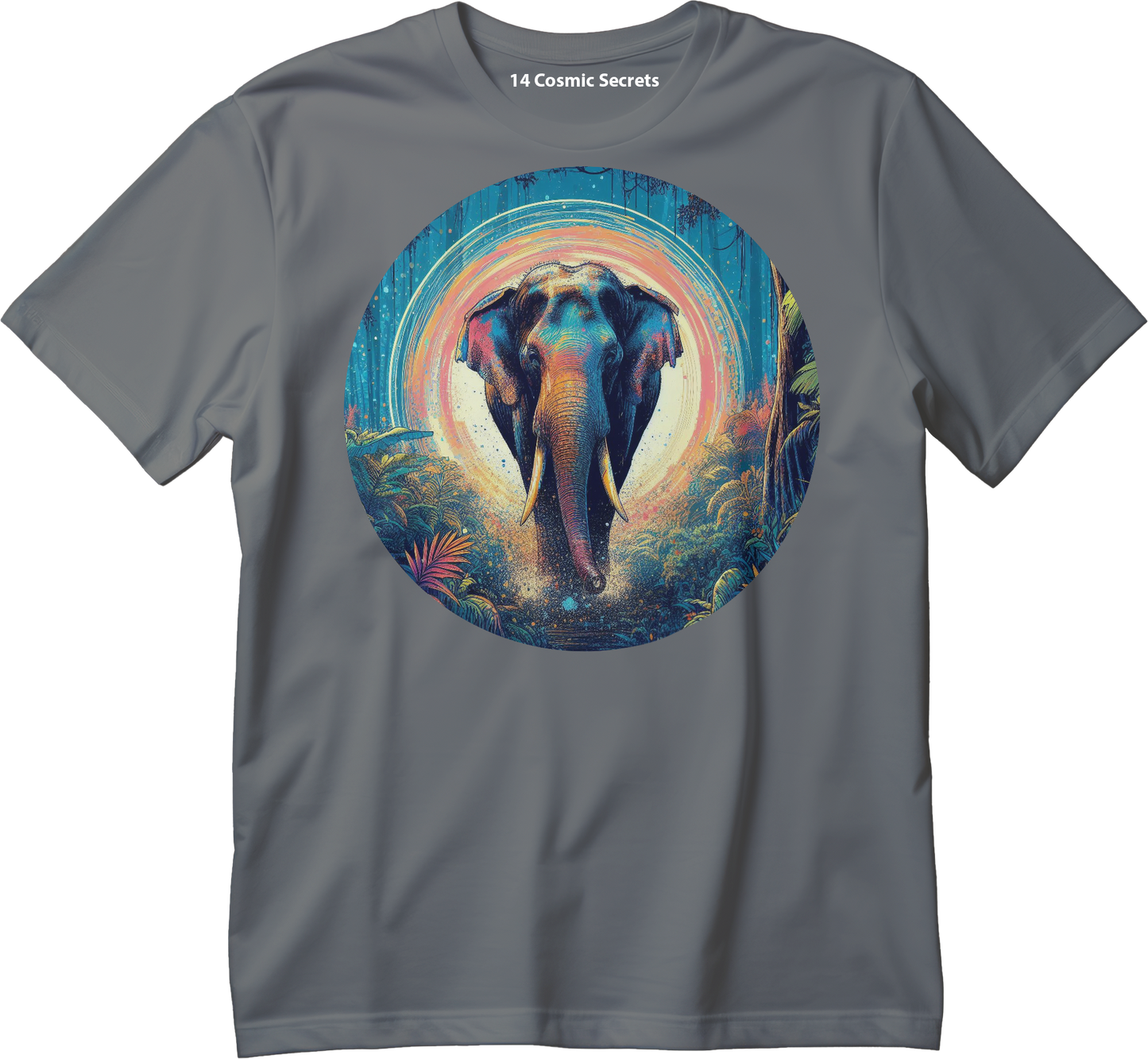 Royal Indian Elephant T-Shirt  Graphic Printed T-Shirt  Cotton T-Shirt Magnificence of India T-Shirt
