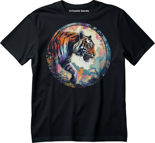 Bengal Tiger Majesty Top Graphic Printed T-Shirt  Cotton T-Shirt Magnificence of India T-Shirt