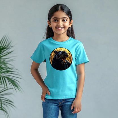 Black Panther T-Shirt for Kids Cotton Regal Spirit