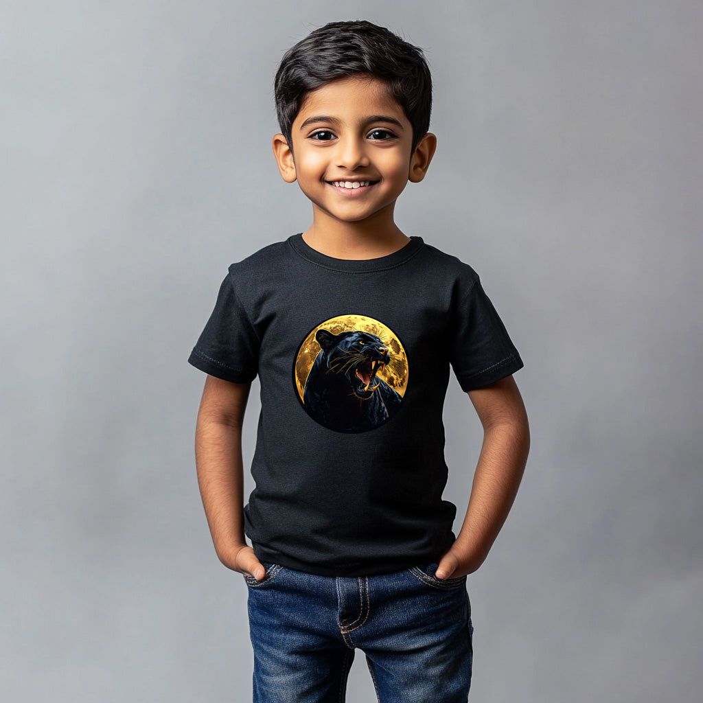 Black Panther T-Shirt for Kids Cotton Regal Spirit