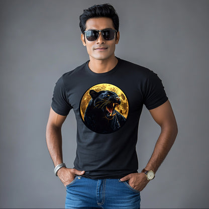 Regal Spirit Black Panther T-Shirt for Men Cotton