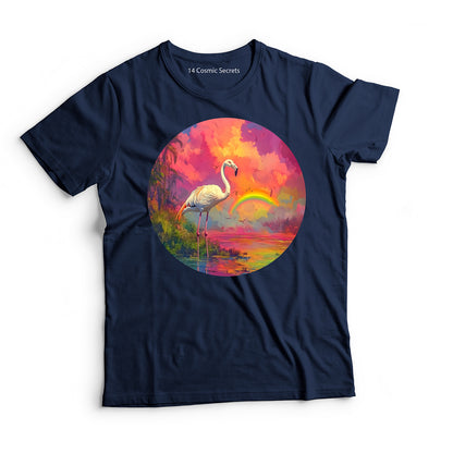 Flamingo T-Shirt for Men Cotton Proud Tropical