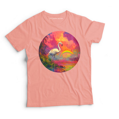 Flamingo T-Shirt for Women Cotton Proud Tropical