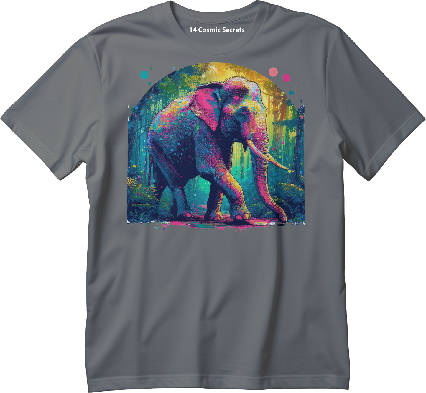 Graceful Trunked Guardian Tee  Graphic Printed T-Shirt  Cotton T-Shirt Magnificence of India T-Shirt
