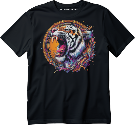 Wildlife Royalty Tee Graphic Printed T-Shirt  Cotton T-Shirt Magnificence of India T-Shirt