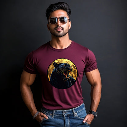 Regal Spirit Black Panther T-Shirt for Men Cotton