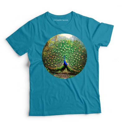 Peacock T-Shirt for Kids Cotton Bold Forest