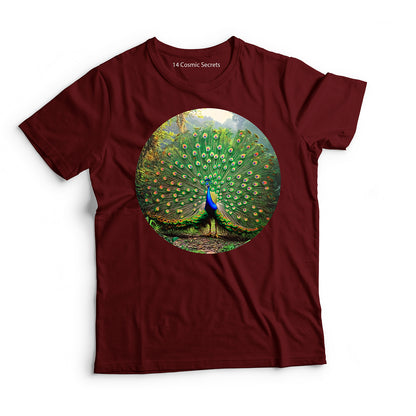 Peacock T-Shirt for Kids Cotton Bold Forest