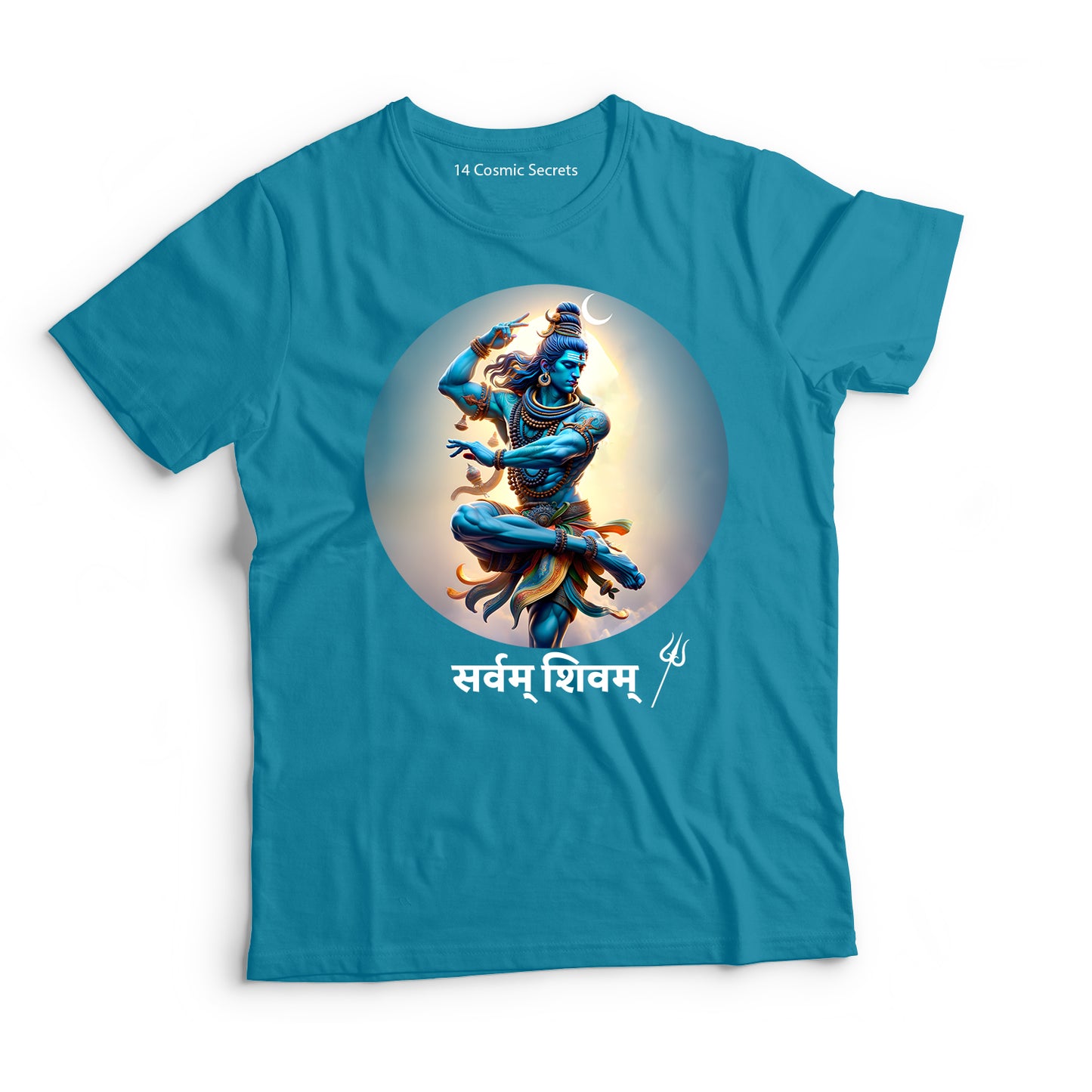 Maha Shiva's Blessing Tee Graphic Printed T-Shirt for Men Cotton T-Shirt Trinity Collection T-Shirt