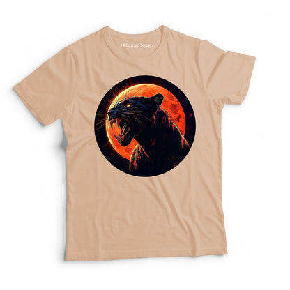 Fierce Predator Black Panther T-Shirt for Men Cotton