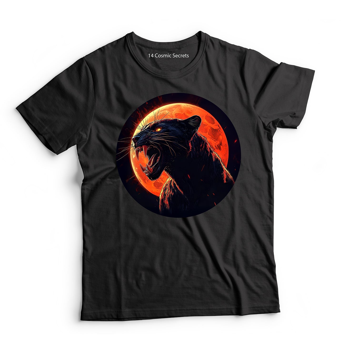 Fierce Predator Black Panther T-Shirt for Men Cotton Black X-Small 36