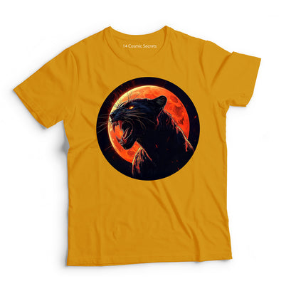 Fierce Predator Black Panther T-Shirt for Men Cotton