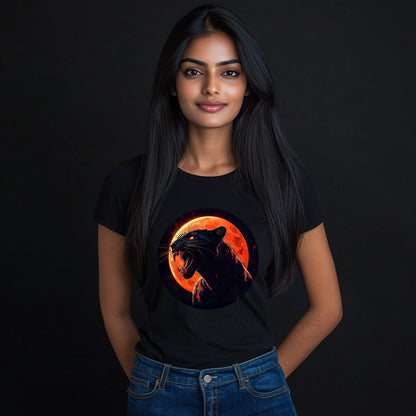 Black Panther T-Shirt for Women Cotton Fierce Predator