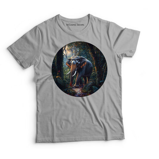 Elephant T-Shirt for Men Cotton Mighty Wild