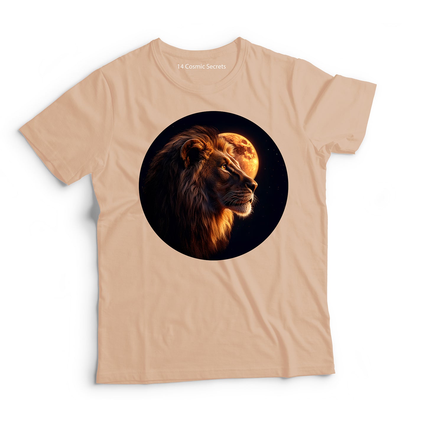 Lion T-Shirt for Men Cotton Mighty Roaring