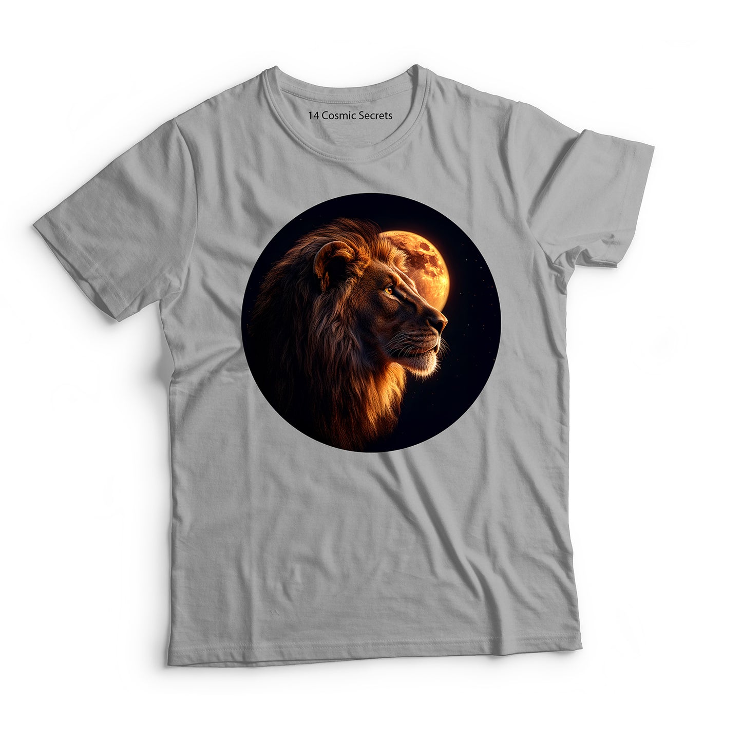 Lion T-Shirt for Men Cotton Mighty Roaring