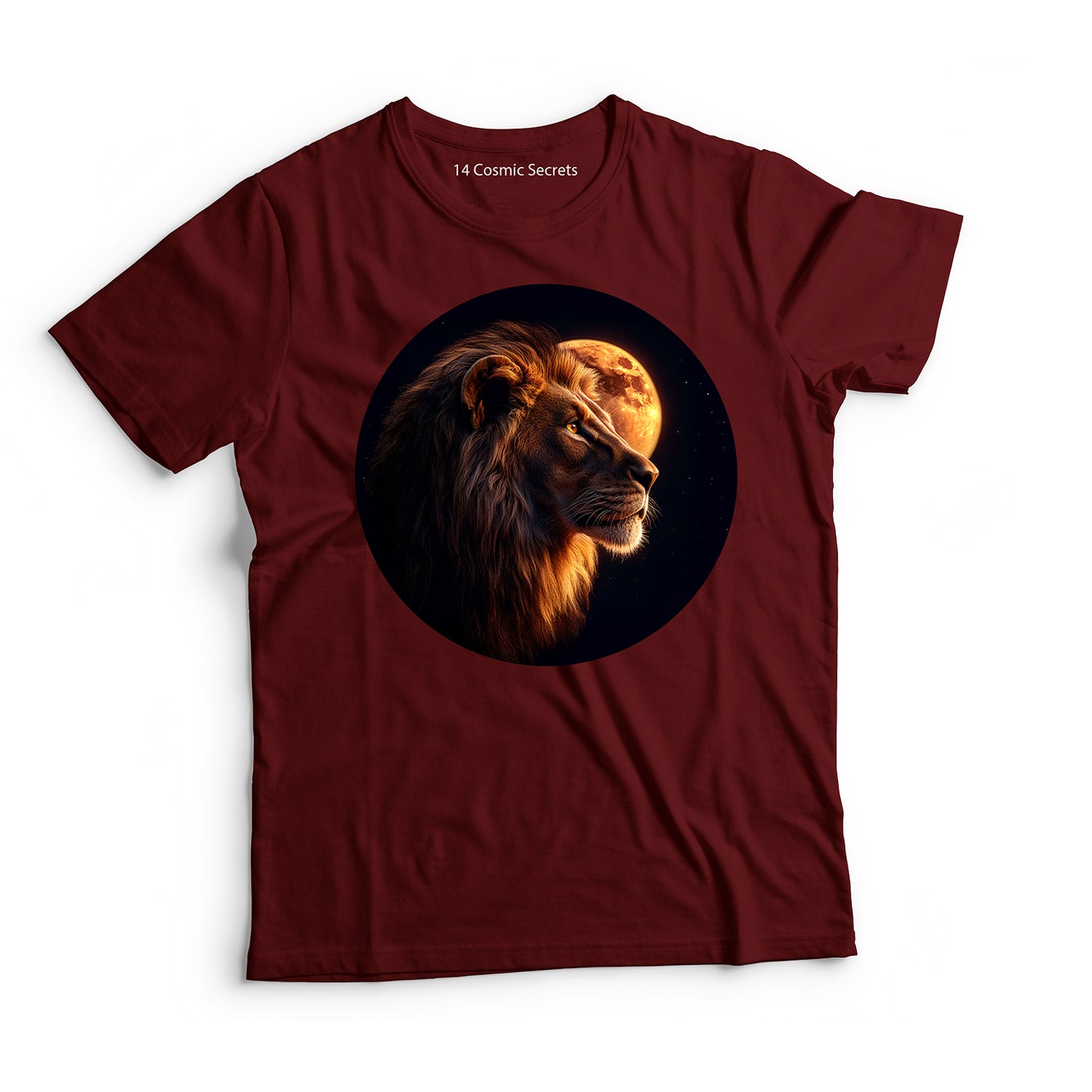 Lion T-Shirt for Men Cotton Mighty Roaring