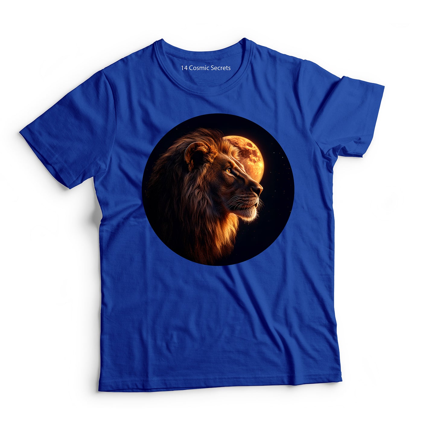 Lion T-Shirt for Men Cotton Mighty Roaring