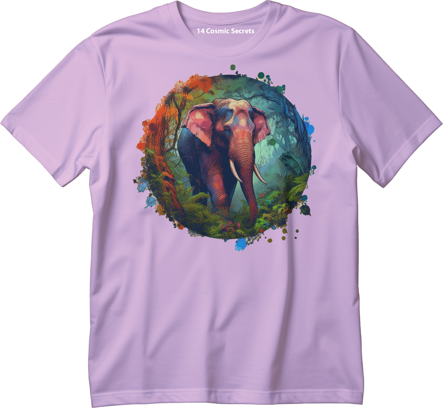 Artistic Elephant Silhouette  Graphic Printed T-Shirt  Cotton T-Shirt Magnificence of India T-Shirt