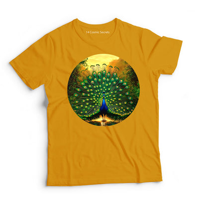 Peacock T-Shirt for Women Cotton Proud Indian