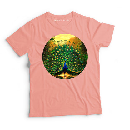 Peacock T-Shirt for Women Cotton Proud Indian