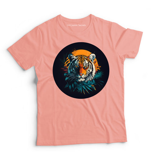 Tiger T-Shirt for Women Cotton Fearless Hunter