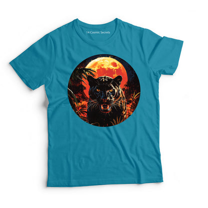 Enigmatic Wild Black Panther T-Shirt for Men Cotton