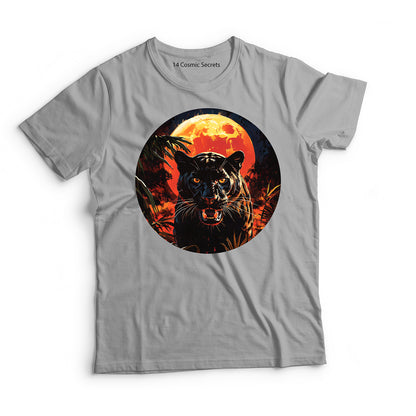 Enigmatic Wild Black Panther T-Shirt for Men Cotton