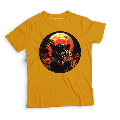 Enigmatic Wild Black Panther T-Shirt for Men Cotton