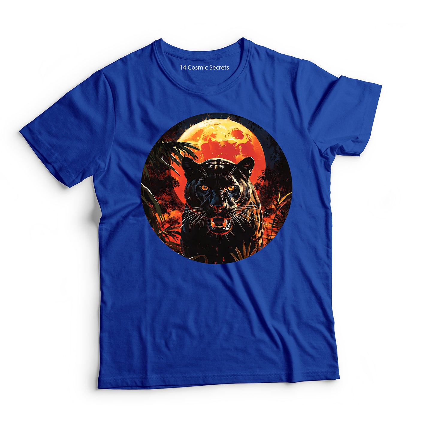 Enigmatic Wild Black Panther T-Shirt for Men Cotton