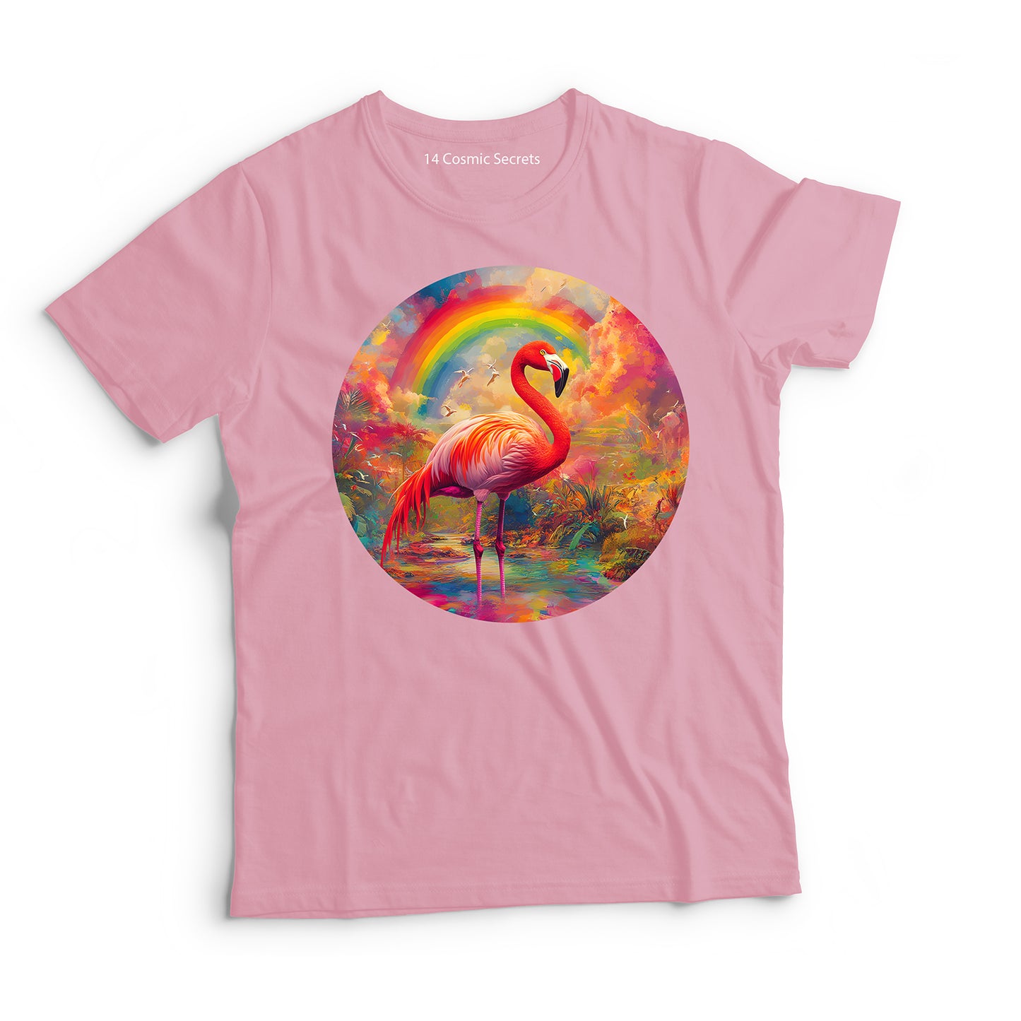 Flamingo T-Shirt for Kids Cotton Vibrant Feathered