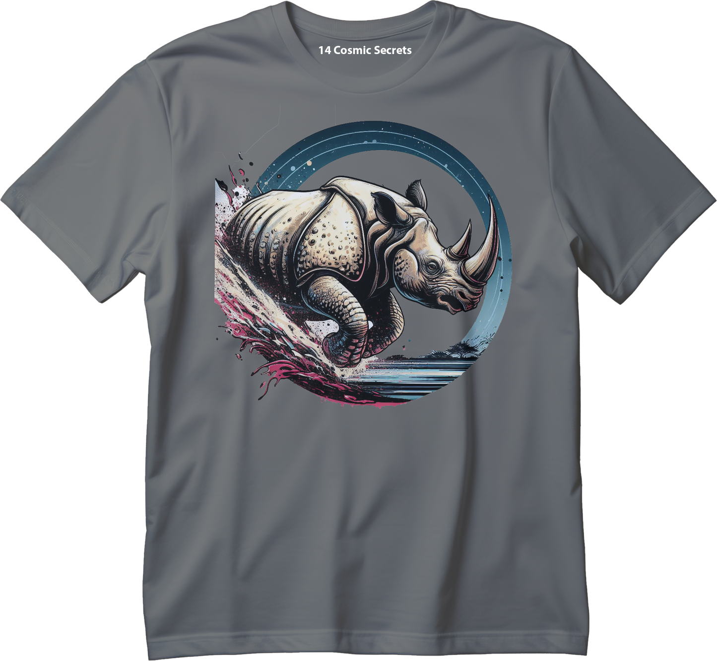 Rhino Forever Graphic Printed T-Shirt  Cotton T-Shirt Magnificence of India T-Shirt