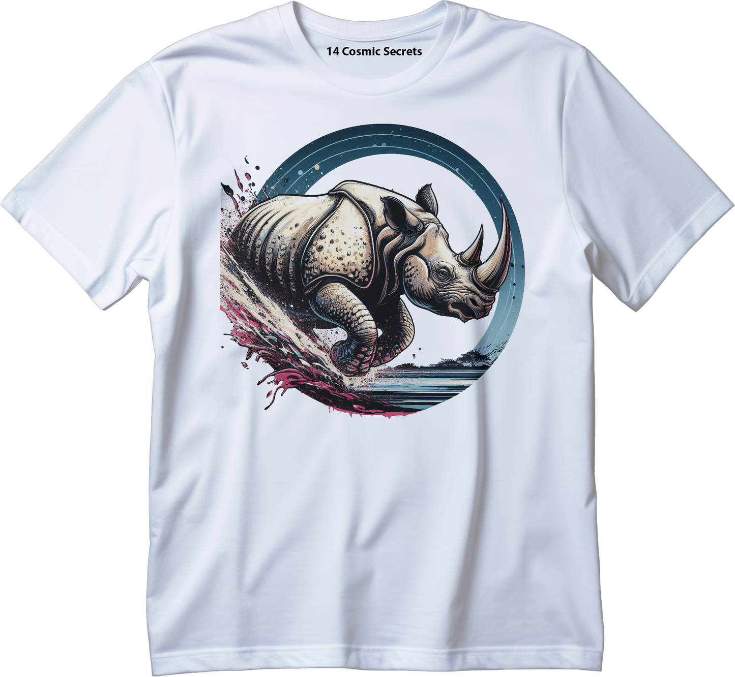 Rhino Forever Graphic Printed T-Shirt  Cotton T-Shirt Magnificence of India T-Shirt