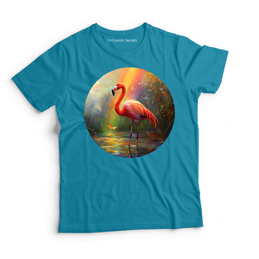 Flamingo T-Shirt for Kids Cotton Serene Lagoon