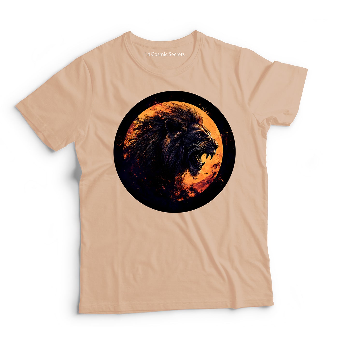 Lion T-Shirt for Men Cotton Brave Wild