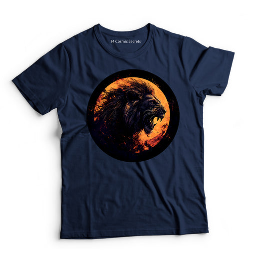 Lion T-Shirt for Men Cotton Brave Wild