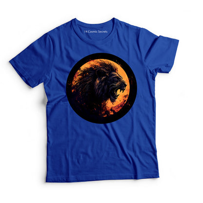 Lion T-Shirt for Men Cotton Brave Wild