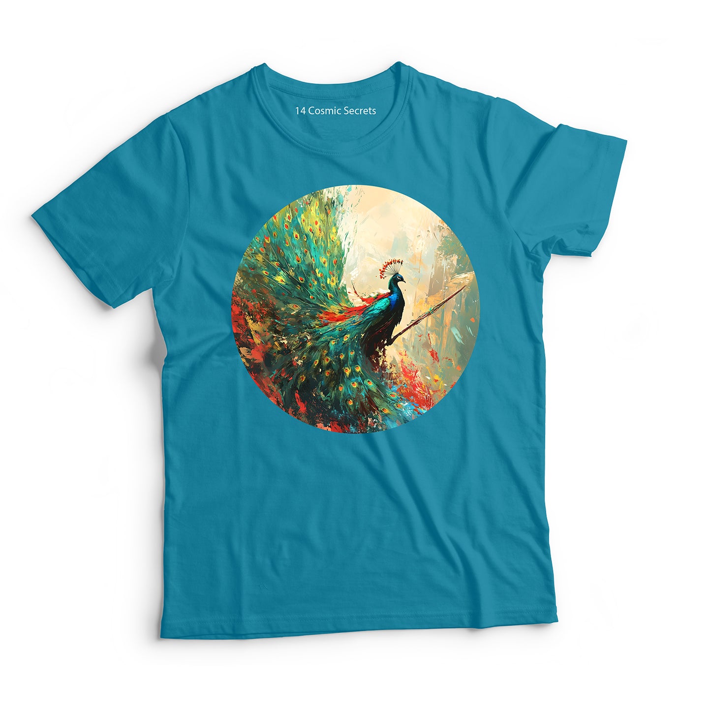 Peacock T-Shirt for Men Cotton Noble Spirit