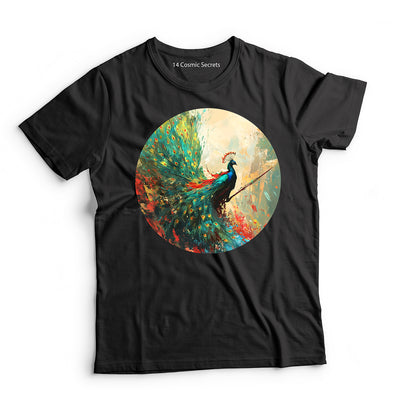 Peacock T-Shirt for Women Cotton Noble Spirit