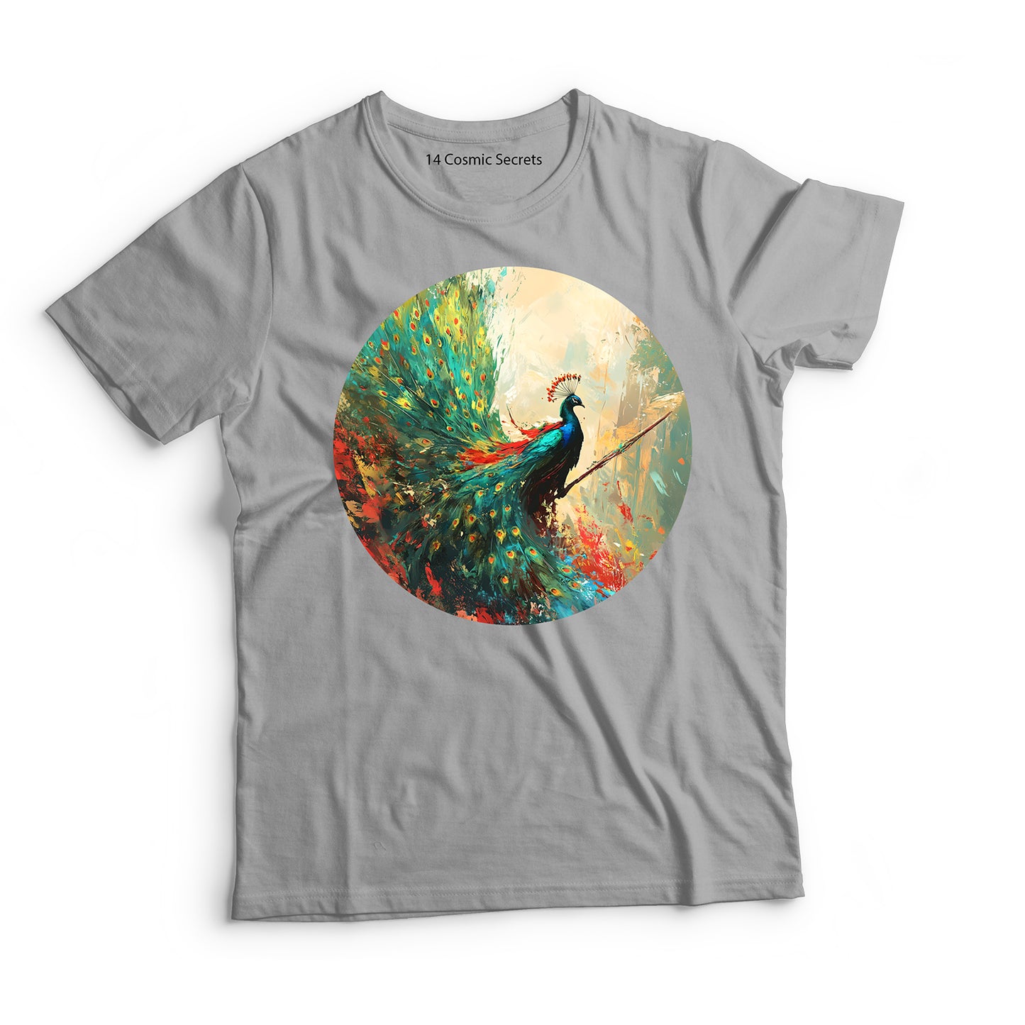 Peacock T-Shirt for Men Cotton Noble Spirit