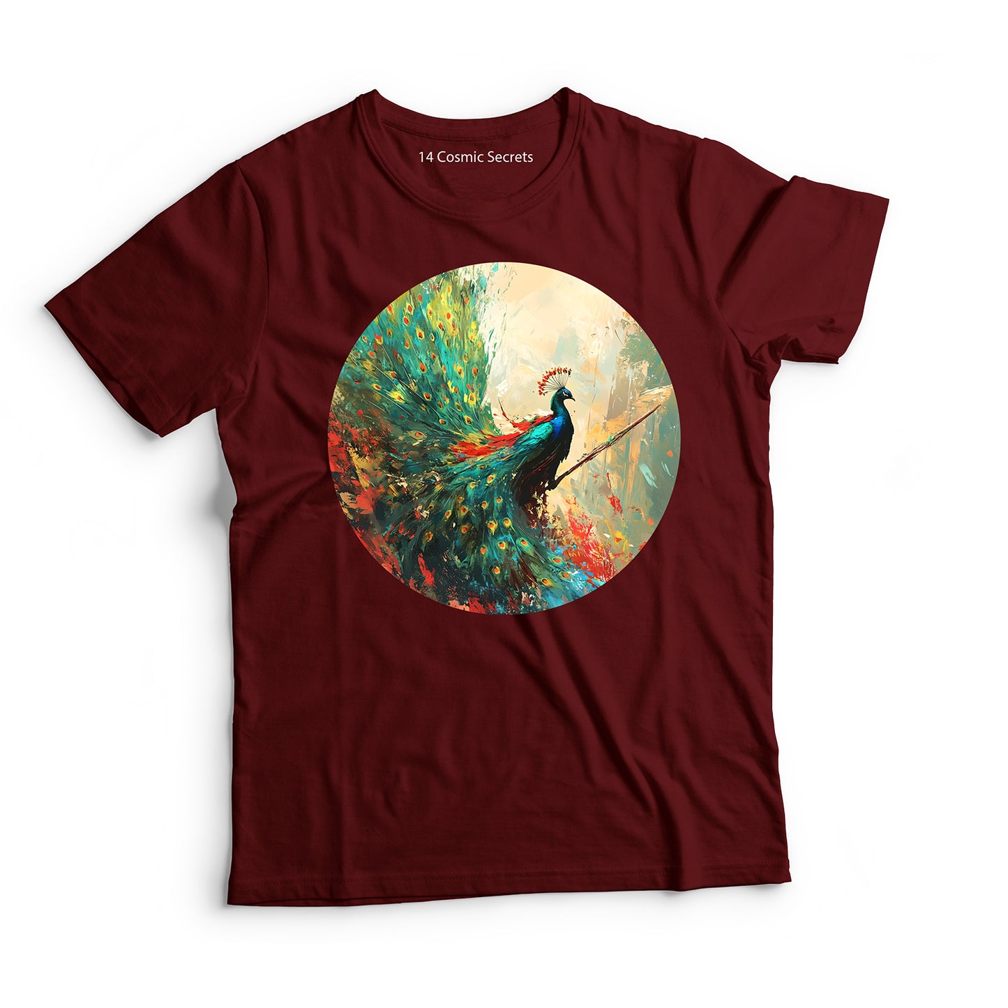 Peacock T-Shirt for Men Cotton Noble Spirit