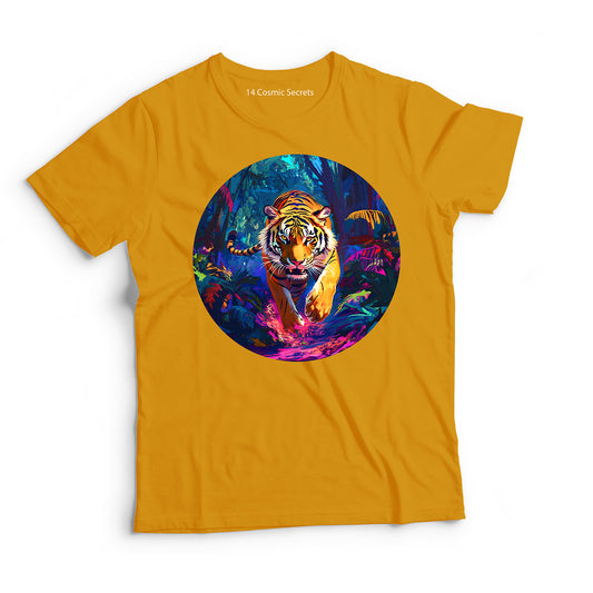 Tiger T-Shirt for Women Cotton Agile Forest