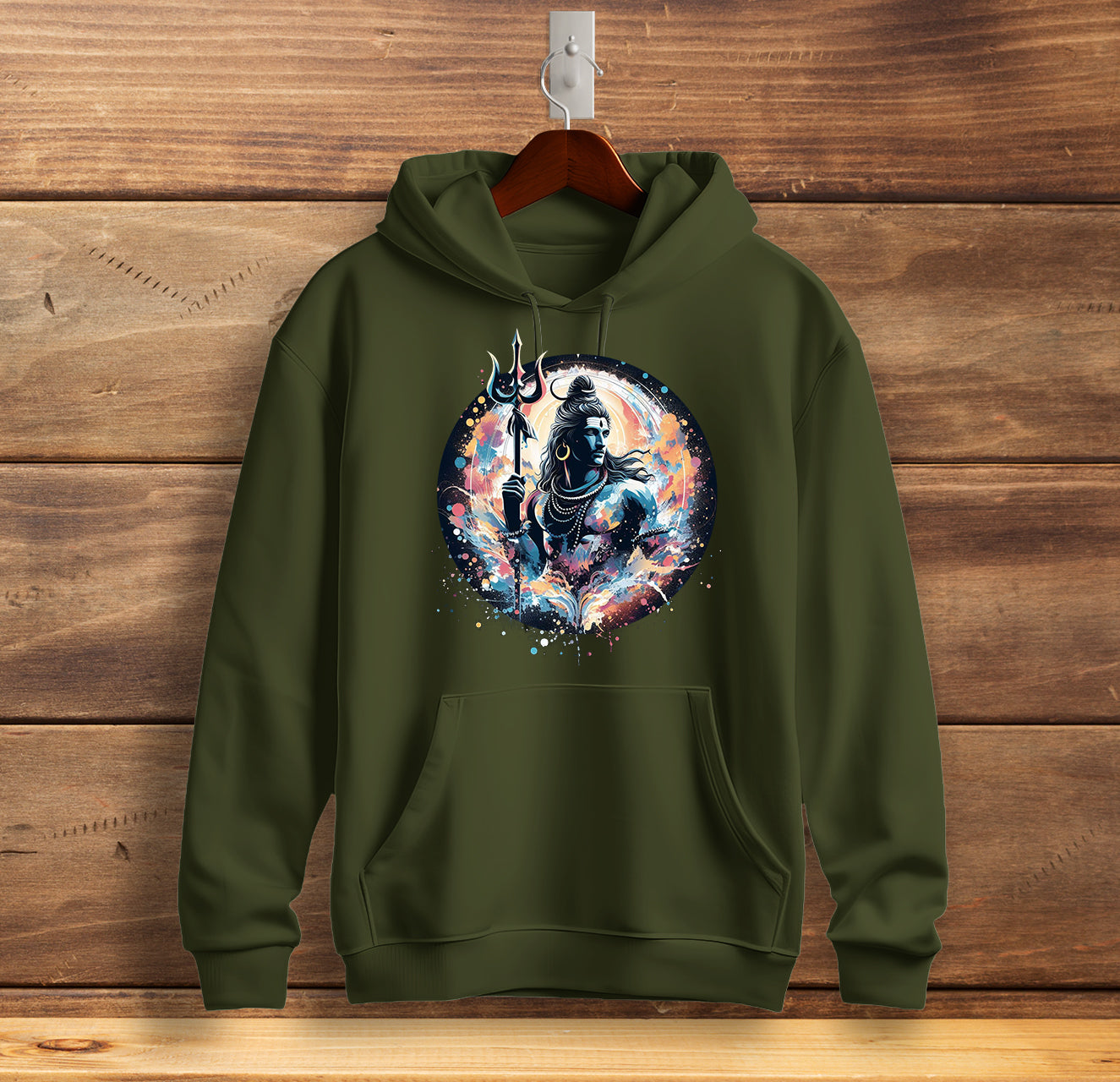 Shiva is the Universe Hooded Sweatshirt Graphic Printed Cotton Hoodie for Men Trinity Collection 🔱🔱🔱